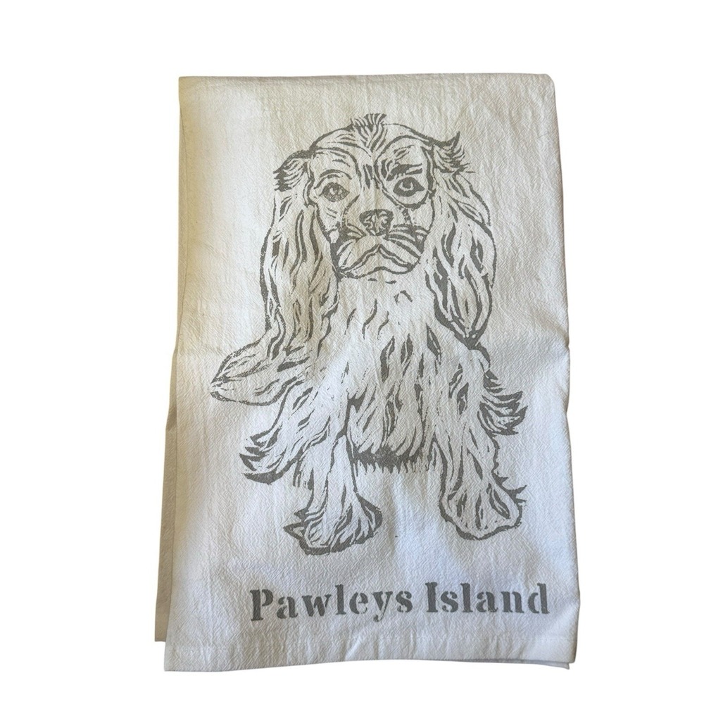Lowcountry Linens Pawleys Island Dog Kitchen Tea Towel Cooking NWT Cotton READ